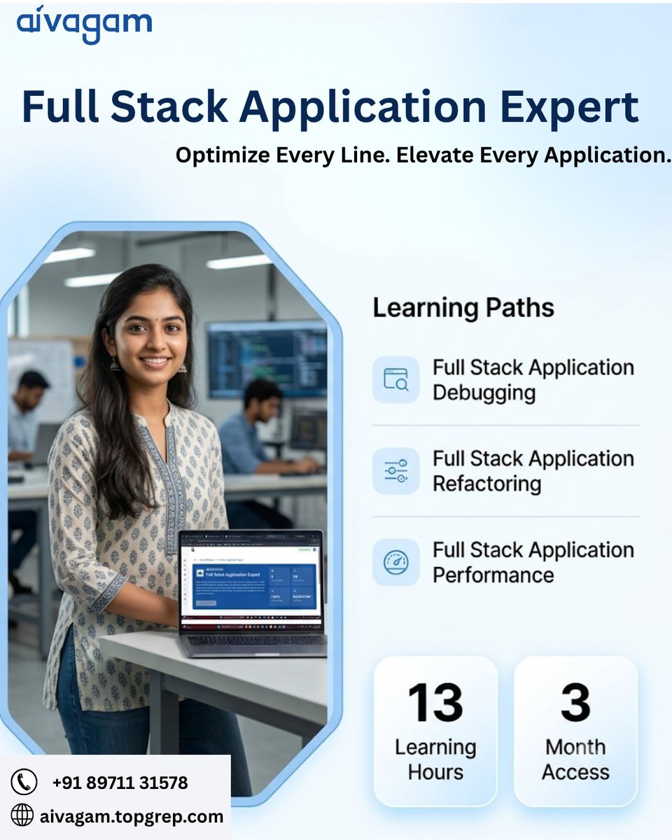 TopGrep's tweet photo. Elevate your skill from developer to Full Stack Application Expert. Master debugging, refactoring &amp; performance optimization through practical, real world projects with @TnAutoSkills &amp; @aivagam by @_TopGrep 
Start now: https://t.co/c40hgr6ciL
#refactoring #debugging #optimizecode https://t.co/hhZmLHFrMW