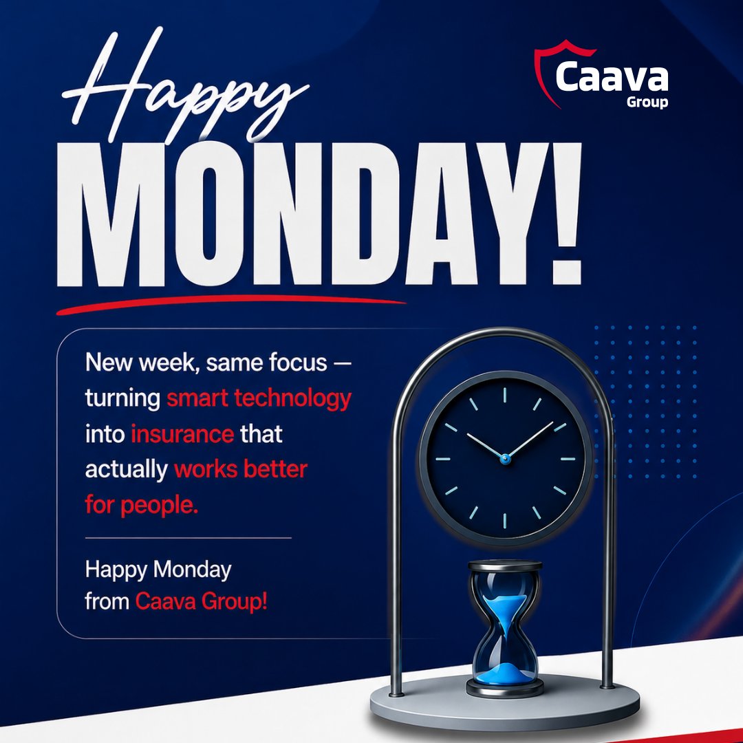CaavaGroup's tweet photo. Happy Monday! Here's to another week of building smarter insurance with AI-driven innovation. At Caava Group, we're helping insurers simplify operations, improve decisions, and deliver better customer experiences through practical technology. #Monday #AIInInsurance #Insurtech https://t.co/h6l6jdTNRX