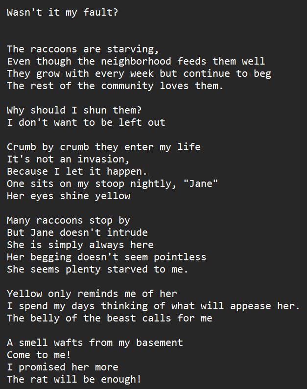 fermata47's tweet photo. First poem in maybe 4 years. Not even a poem highkey. I need to do a lot more drafting https://t.co/Fj1MpE06vD