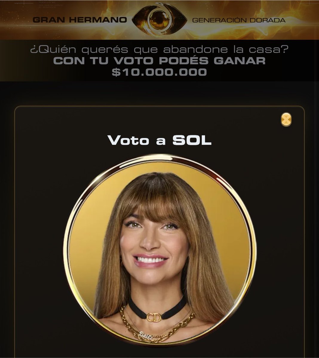 ceciliabritezv1's tweet photo. ⏰ ¡EMPEZÓ LA CUENTA REGRESIVA!

📲 SOL AL 9009 para que abandone la casa de Gran Hermano.

🔗 Link de votación: https://t.co/fulmRdNUNa

⚡ ¡Quiero una lluvia de turbos para SOL! ¡No aflojen, cada voto cuenta! https://t.co/MgXNAhd644