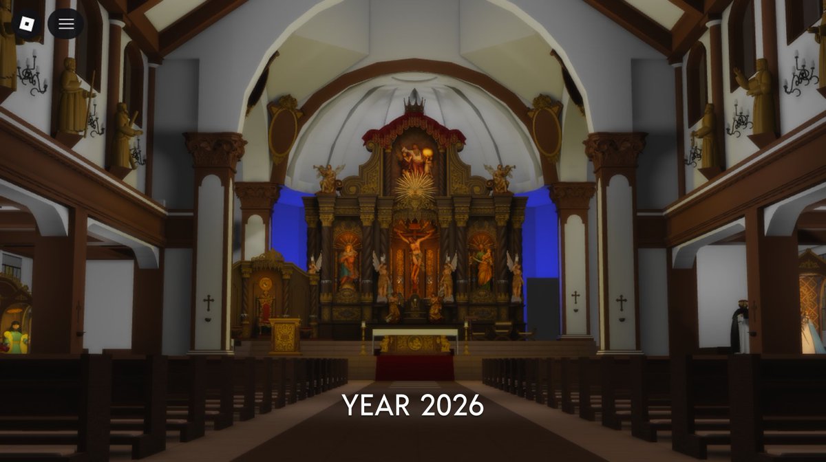 GabrieleFerrer's tweet photo. The cathedral on Roblox throughout the years. Started as a simple dream in 2015 and was finally fulfilled in 2026, exceeding expectations. https://t.co/jeBVrsPA4i