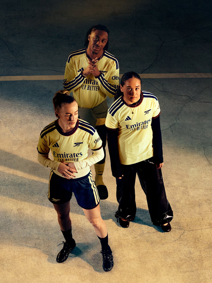 adidasJP's tweet photo. アイコニックなイエローが蘇る。​

アップデートされた稲妻のパターンを施し、さらなる高みを目指すアーセナル 2026/2027 サード ユニフォームが登場。​

8月3日(月)17時より発売開始。​

📲 https://t.co/BFpMF8ybWr https://t.co/KCqD27JzT6