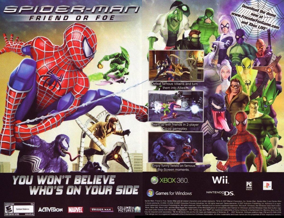 RPM_PlayStation's tweet photo. Spider-Man: Friend or Foe ad (2007) https://t.co/uEPcFdnGjB