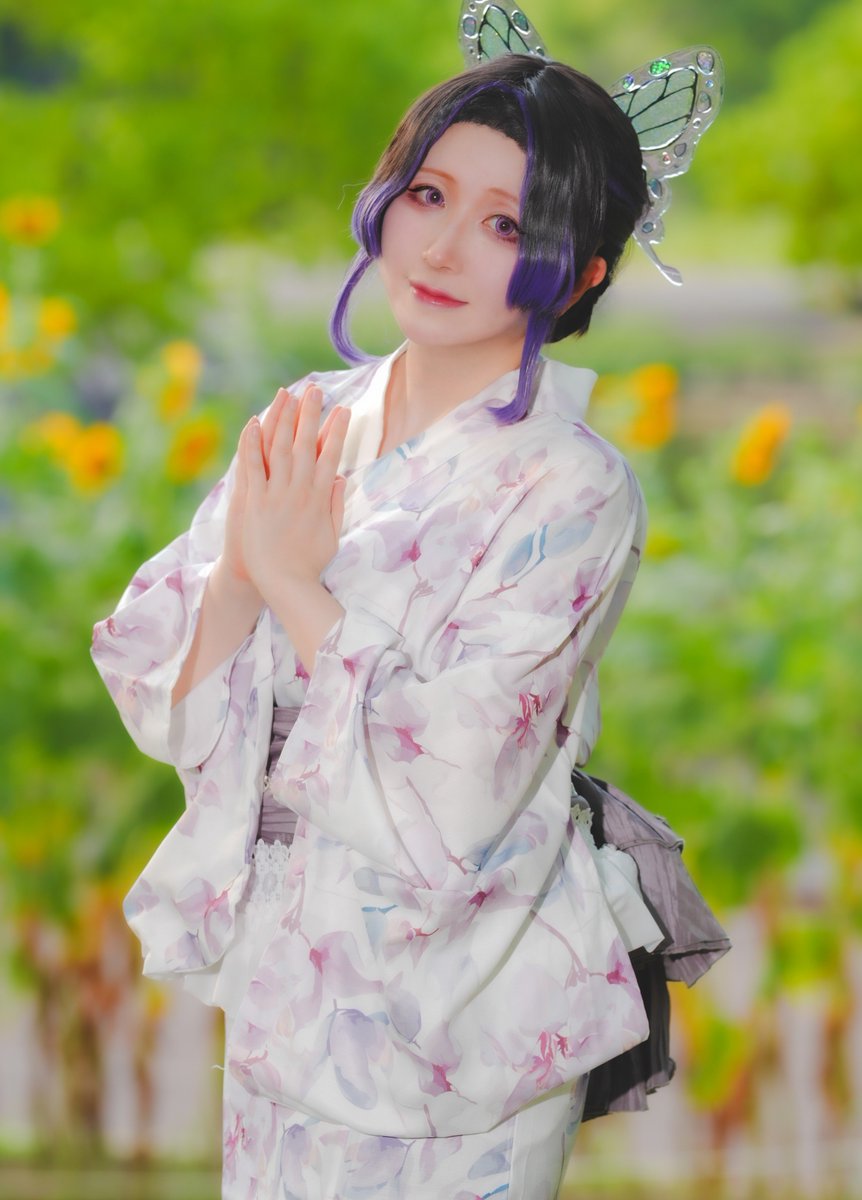 st_cos's tweet photo. 【🦋Cosplay🦋】 

鬼滅の刃　胡蝶しのぶ　

※捏造浴衣

photo : @gachapim816 

#アコスタ万博夏祭り https://t.co/uC4HshRJG7