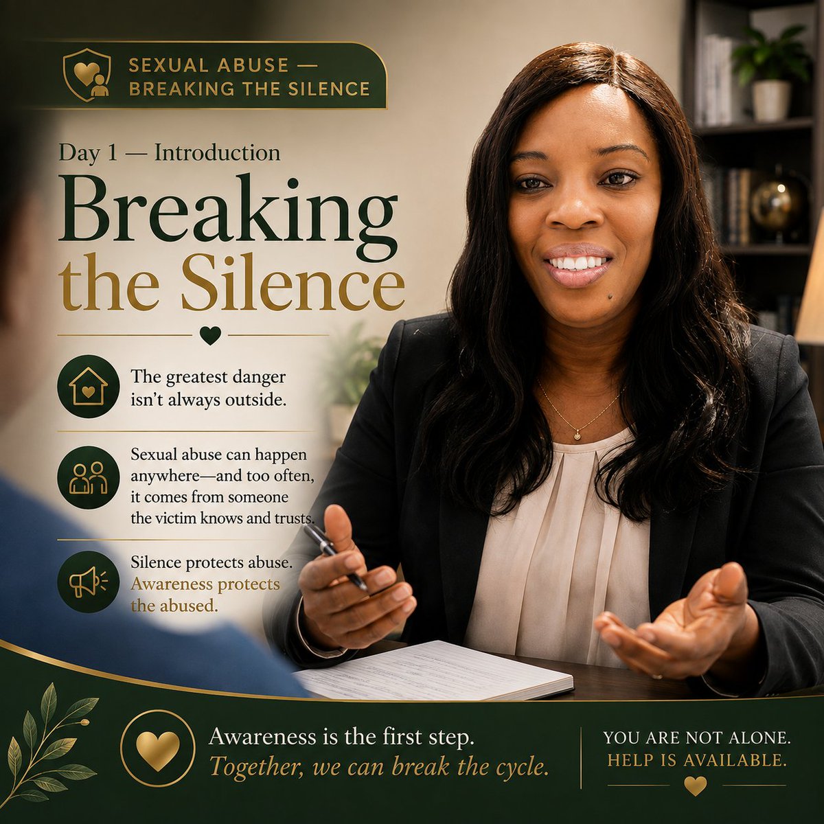 Gr8terlight's tweet photo. Sexual Abuse — Breaking the Silence

Sexual abuse doesn't discriminate.
It crosses every age, gender, culture, and community, and it's often hidden behind familiar faces.

Today's Conveesation on TeejaySpeaks 
👇👇👇
https://t.co/nBlhqqjVRc https://t.co/6Wxc0UAlPW