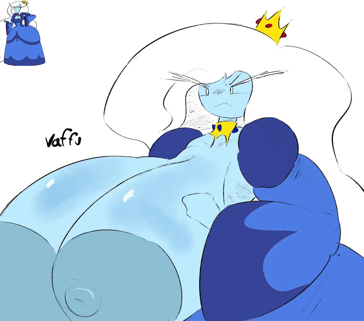 Vaffu's tweet photo. I also wanted to draw ice queennn https://t.co/QiYiou8vqh