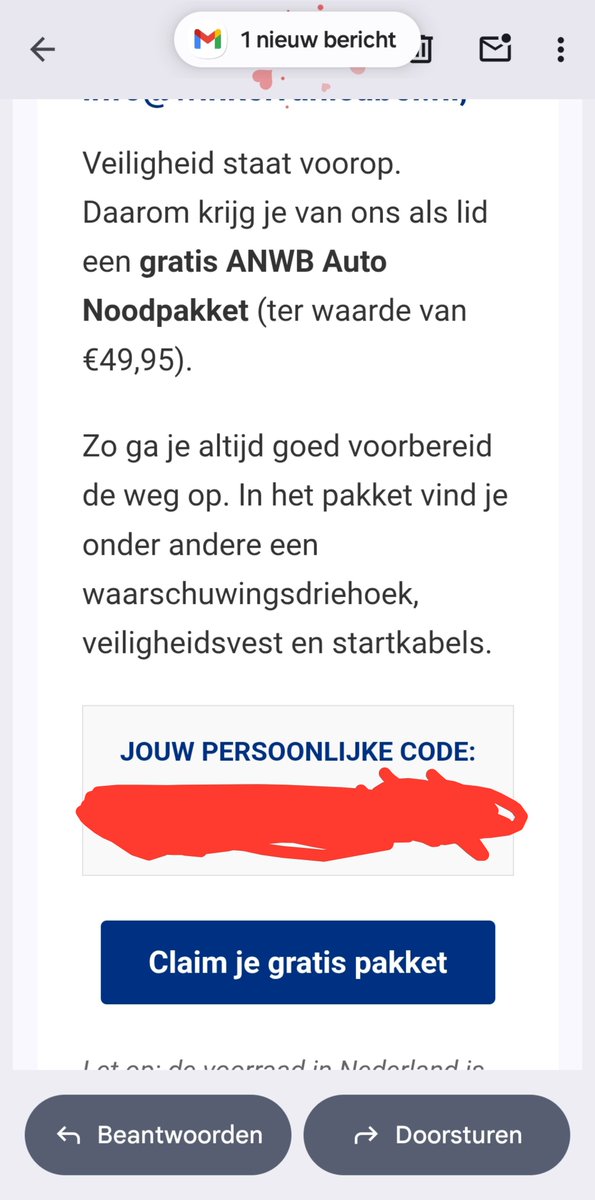 isabel_g1994's tweet photo. Beste @ANWB ,
Zijn jullie bekend met deze actie of is dit spam / phising? https://t.co/ezXpuxKuJV