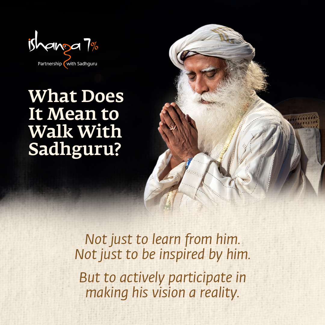 ishafoundation's tweet photo. Ishanga 7% is an opportunity to actively participate in making Sadhguru’s vision a reality.
Become part of a sacred partnership with Sadhguru, while opening yourself to Grace as a living presence in your life.
Know More: https://t.co/jaT99Jxgzl https://t.co/9iFs1bD81E