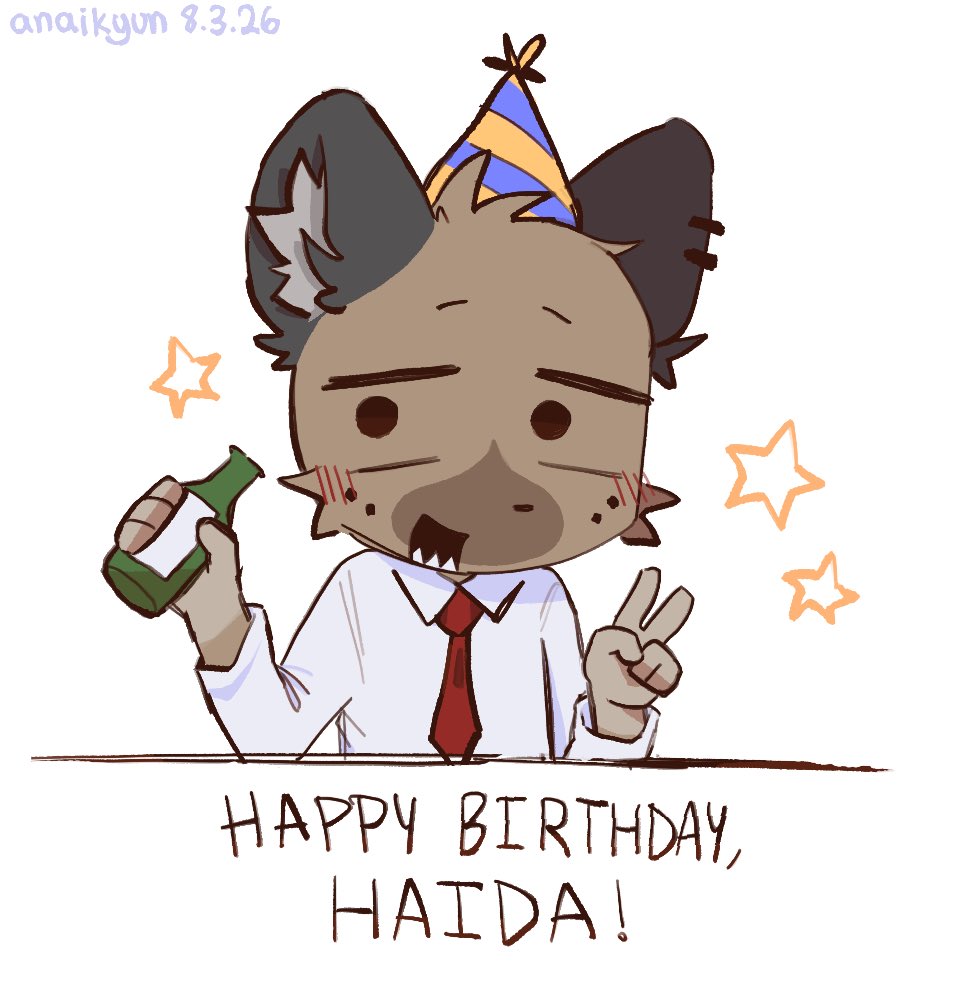 anaiaggretsuko's tweet photo. it’s haida’s birthday !! 🥳🎉
#aggretsuko #アグレッシブ烈子 https://t.co/h34G9RXi5y