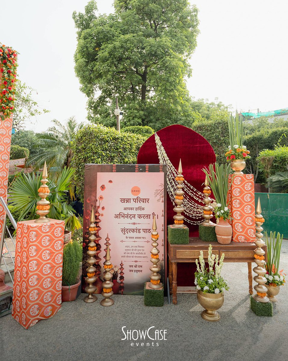 events_showcase's tweet photo. Before a new chapter begins, families come together in prayer.
The Sunderkand Path is one of the most cherished pre-wedding traditions. Rooted in devotion, it is a reminder that every beautiful beginning is built on faith and togetherness.
#ShowCaseEvents #Sunderkand https://t.co/XORMUdofFf