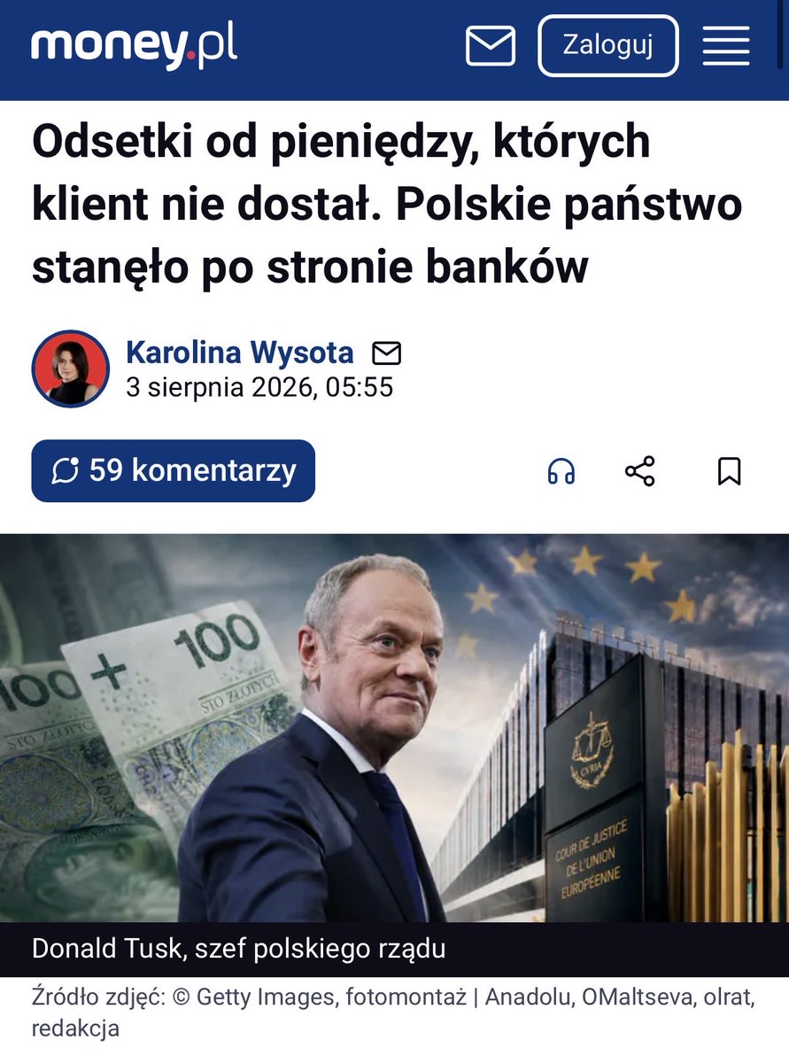 Karolinaborr's tweet photo. Klient dostał 133 tys. zł, a odsetki naliczano od 150 tys. zł. TSUE potwierdził, że odsetki powinny dotyczyć faktycznie wypłaconej kwoty. Pozostaje pytanie: dlaczego większość polskich instytucji stanęła po stronie banków?
#TSUE #banki #kredyty #konsumenci #SKD https://t.co/nDyFFbswvd