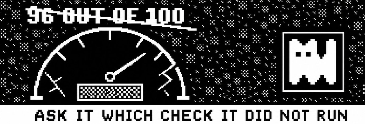Ruvintoken's tweet photo. your scanner gave that token 96 out of 100

ask it which check it did not run

it cannot tell you, because to print a number it had to turn "i could not read this" into one, and there are only two numbers available

a good one, or a bad one

both are lies https://t.co/2yN51HI0bZ