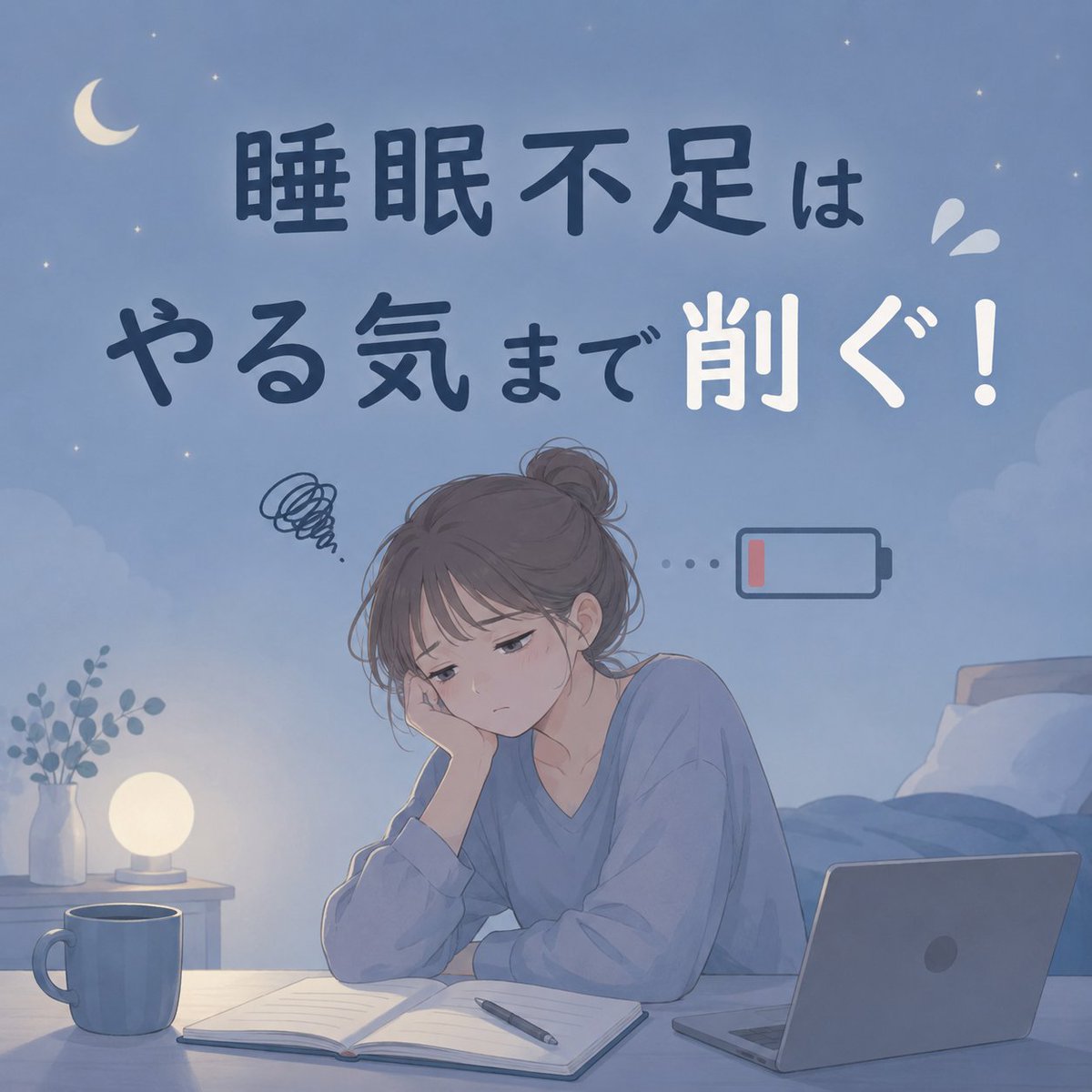 takuya18nemui's tweet photo. 睡眠不足はやる気まで削ぐ！ https://t.co/mmF1Jd46rN