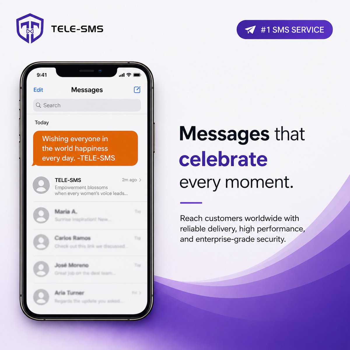 TELESMSGlobal's tweet photo. Less noise. More connection.

Business communication should feel effortless.

Reliable messaging.
Global reach.
Built for growth.

TG: @TELEsms01

#EnterpriseMessaging #BusinessSMS #CrossBorderGrowth #GlobalSMS https://t.co/b39fhgiOrw