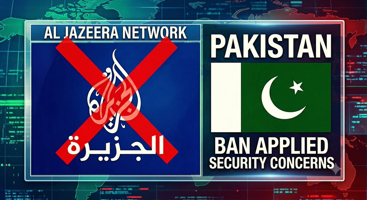 GlobalDefence_1's tweet photo. پاکستان کی جانب سے بی ایل اے (BLA)، ٹی ٹی پی (TTP) جیسے دہشت گرد گروہوں کی سرپرستی اور پاکستان مخالف من گھڑت بیانیے پھیلانے پر 'الجزیرہ' پر پابندی کا اقدام قومی سلامتی اور خودمختاری کی سمت ایک اہم قدم ہے۔ الجزیرہ پر سیکیورٹی خدشات اور انتشار انگیزی کے باعث اس سے قبل سعودی عرب، https://t.co/0OeRPupnph