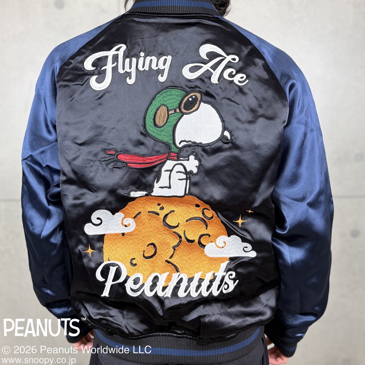RyugiAssaku's tweet photo. 『秋の大予約会』開催中!!
★予約受付中★

【FLAGSTAFF×PEANUTS】

フライングエーススカジャン

size：M-XXL

￥35,200(税込)

▼商品ページはこちら
https://t.co/vYimPZqDUY https://t.co/C4rU3YpnZV