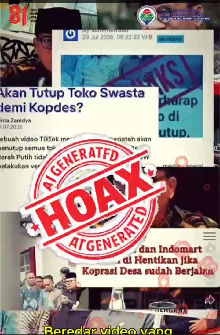 DPutrayansyah's tweet photo. Menteri Desa PDT Yandri Susanto, mengimbau agar masyarakat lebih selektif dan tidak percaya dengan konten dan informasi palsu.

#KementerianDesaPDT
#BPSDMKementerianDesaPDT
#BangunDesaBangunIndonesia
#DesaTangguhIndonesiaTumbuh https://t.co/xjMQ3WUDLW