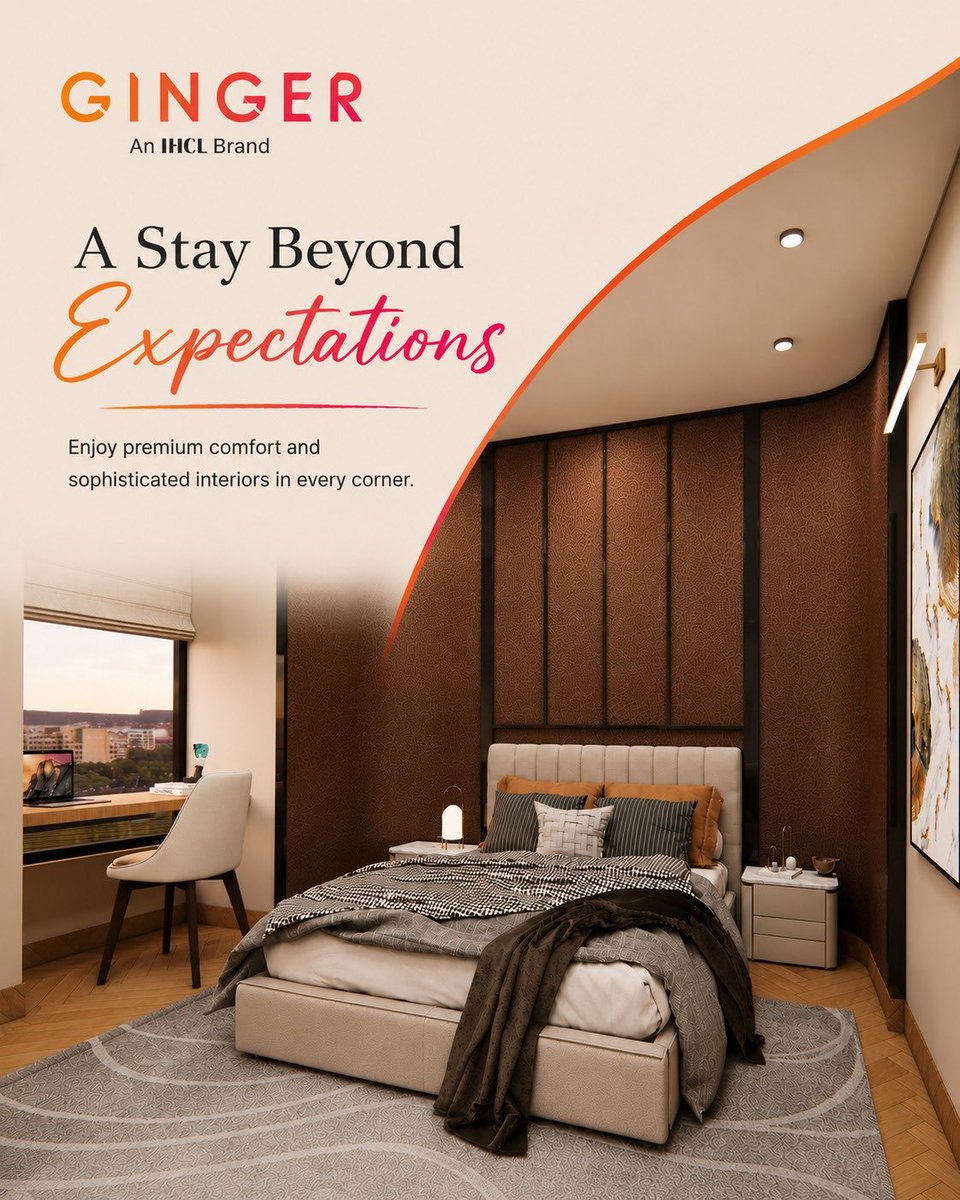 Gingersiwan's tweet photo. Some stays don't just meet expectations—they redefine them. ✨ Experience sophisticated interiors, modern comfort, and heartfelt hospitality at Ginger Siwan by IHCL. Your perfect stay starts here.
#gingersiwan #IHCLHotels #staybeyondexpectations #hotellife #TravelIndia https://t.co/aMW3ubVB6W