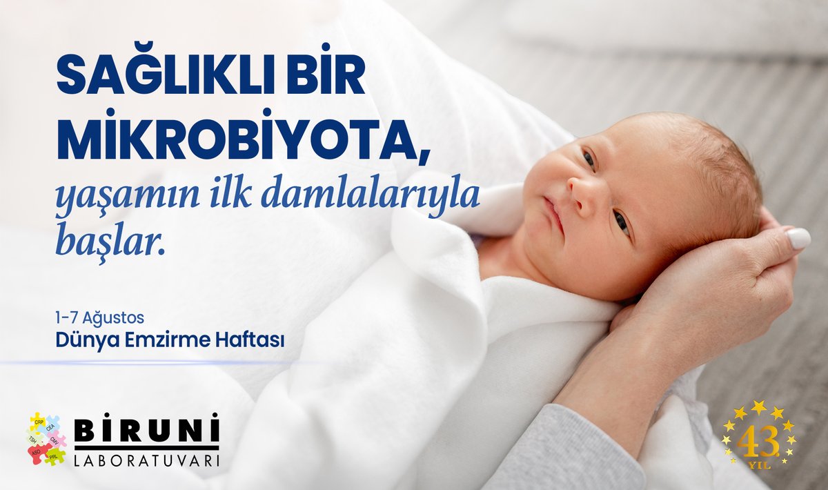BiruniLab's tweet photo. Bir bebeğin yaşamındaki ilk besin olan anne sütü, yalnızca büyüme ve gelişmeyi desteklemekle kalmaz; bağırsak mikrobiyotasının sağlıklı gelişimine de önemli katkı sağlar.

1-7 Ağustos Dünya Emzirme Haftası https://t.co/K4yQiHXJv9