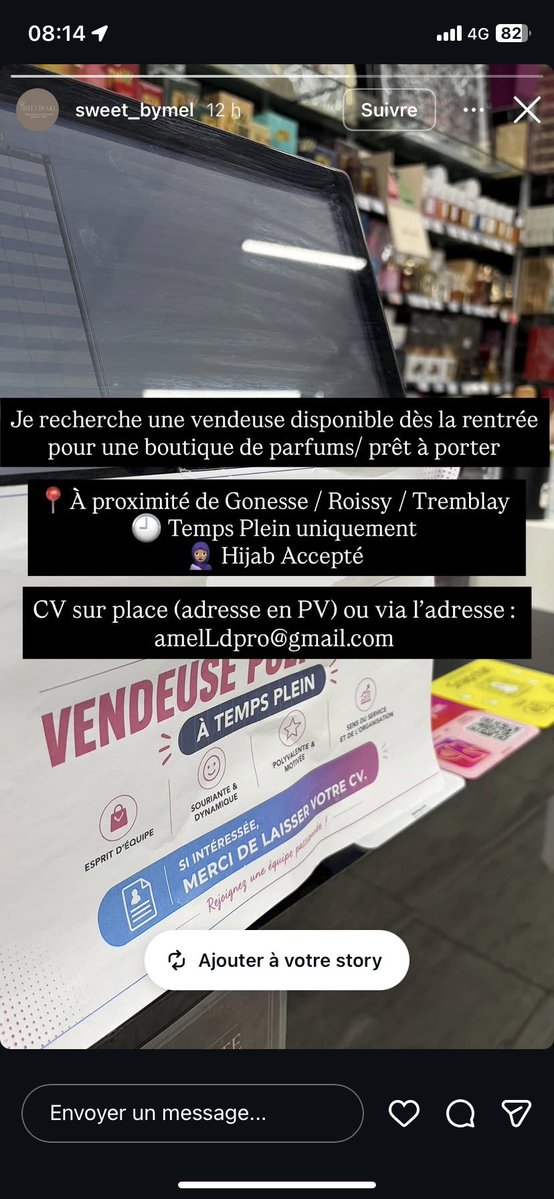jobhijabfr's tweet photo. Offre d’emploi 
Voile ok
N’hésitez pas à partager https://t.co/W8YbH3uZAF