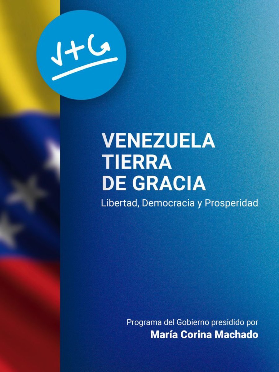 VictorNavaVEN's tweet photo. Este es el plan de gobierno de María Corina Machado "Venezuela Tierra de Gracia". 

Ningún Delcy va a venir a copiarnos nada. https://t.co/5rzcK5ojpR