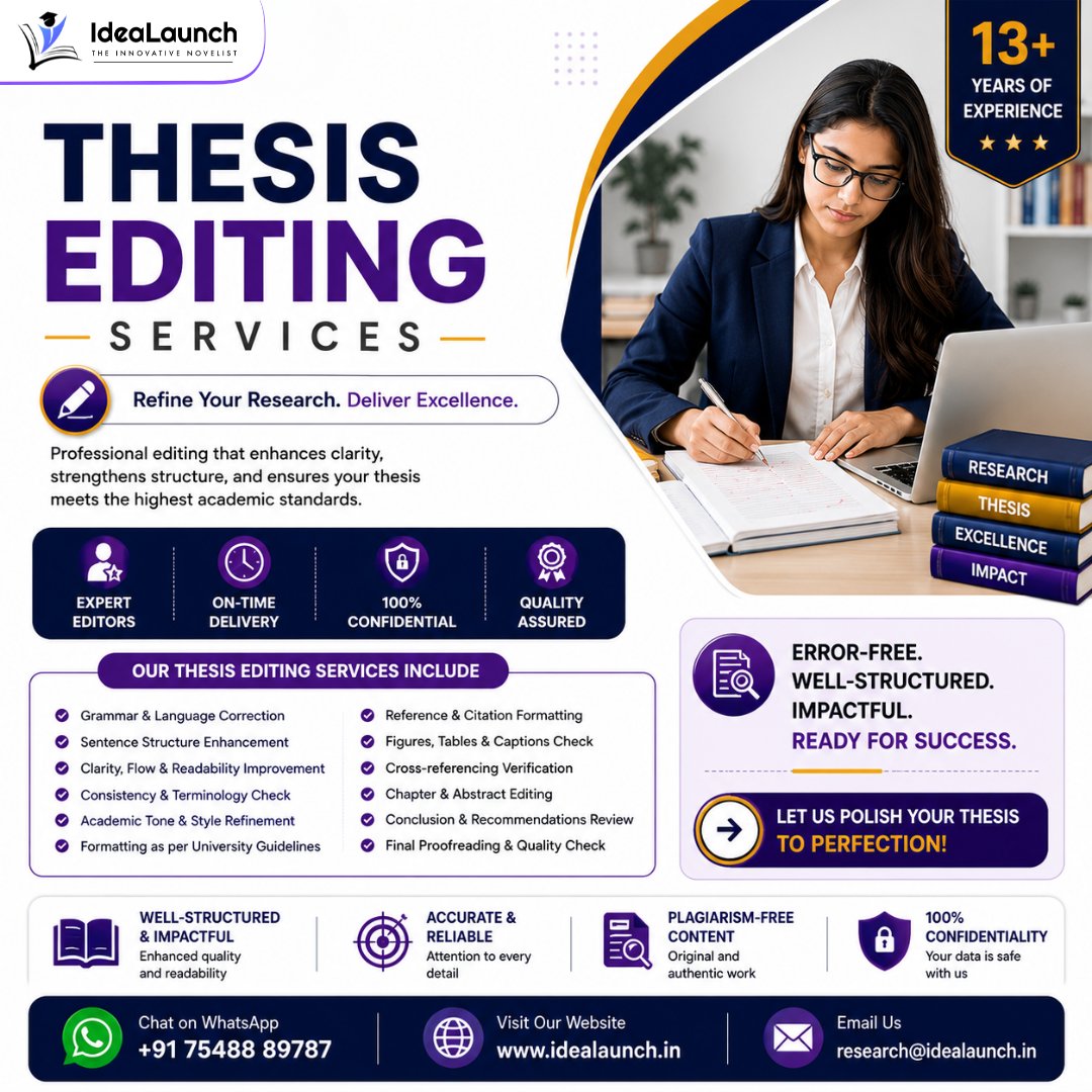 IdeaLaunchPhD's tweet photo. THESIS EDITING SERVICES
π Website:
https://t.co/NTEFcT1ihd
π Office Location:
IdeaLaunch Tech Solution
https://t.co/VJkLPXDq6P
π² WhatsApp:
https://t.co/fUMTRPIKo9
π§ Mail:
research@idealaunch.in
π Call Us:
+91 7548889787
#ThesisEditing #AcademicEditing #idealaunch https://t.co/a8hGGx2PNK