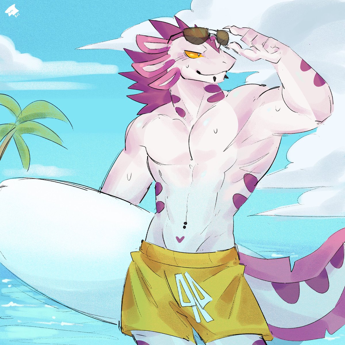 majinruii's tweet photo. summer axolotl https://t.co/uxHWsPVXXh