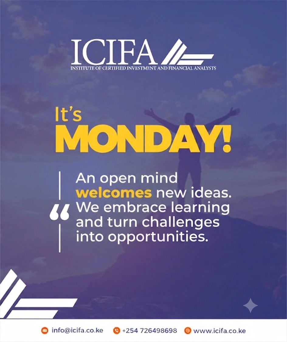 ICIFAKENYA's tweet photo. #MondayMotivation  As we step into the week, we are reminded that: keeping an open mind opens doors you didn’t even know were there. Whatever hurdle comes your way today, try framing it as a learning moment instead of a setback. You’ve got this! Have a great week ahead. https://t.co/48akeZ9VXF