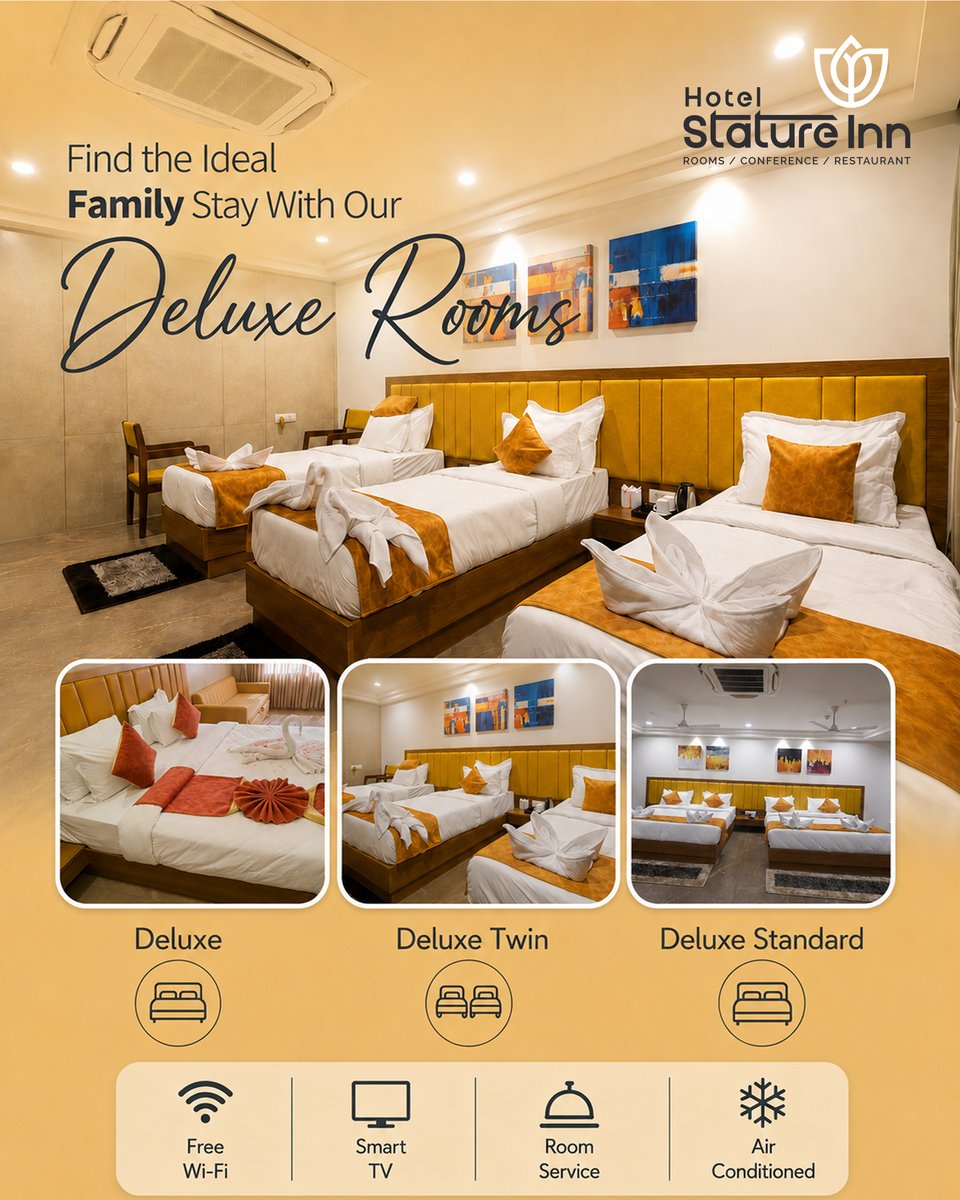 HotelStatureInn's tweet photo. Find the ideal Family stay with our Deluxe Rooms
#HotelStatureInn #StatueOfUnity #EktaNagar #Garudeshwar #Narmada #VisitStatueOfUnity #ExploreGujarat #BestHotel #Staycation #ExplorePage #FamilyRestaurant #ConferenceHall #BusinessMeetings #TrendingNow https://t.co/GTyVfxpMIs