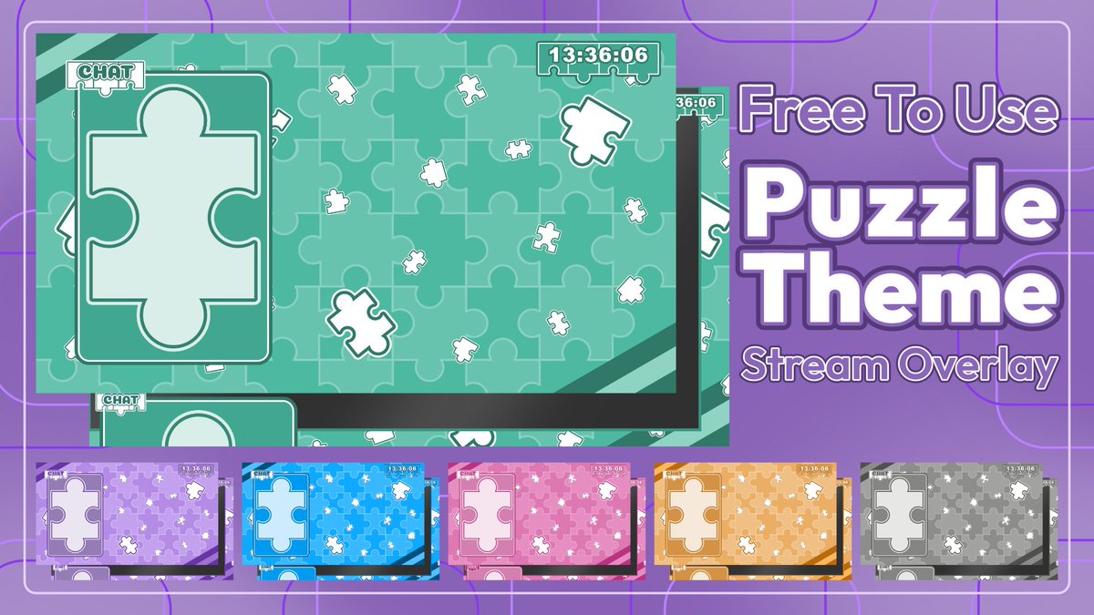 dyphkafeanoc's tweet photo. Awali Agustus dengan F2U Stream Overlay🥳🥳🥳
Stream Overlay bertema Puzzle ada buat Freetalk Overlay dan Gaming Overlay loh...
Kalian bisa dapatkan di Trakteer Shop nya akuuu.
https://t.co/w7N9MLYyI5
#F2U #StreamOverlay #VtuberAssets #VtuberID #DyphkaWorks https://t.co/h9vpIXLAqN