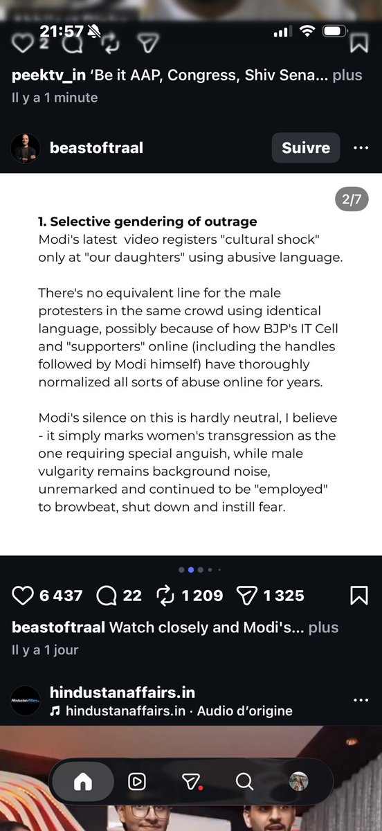 HelleLyngSvends's tweet photo. Selective gender outrage when Modi used «our daughters», as written by beastoftraal on Instagram. 

Food for thought. https://t.co/WGsYdNNenF