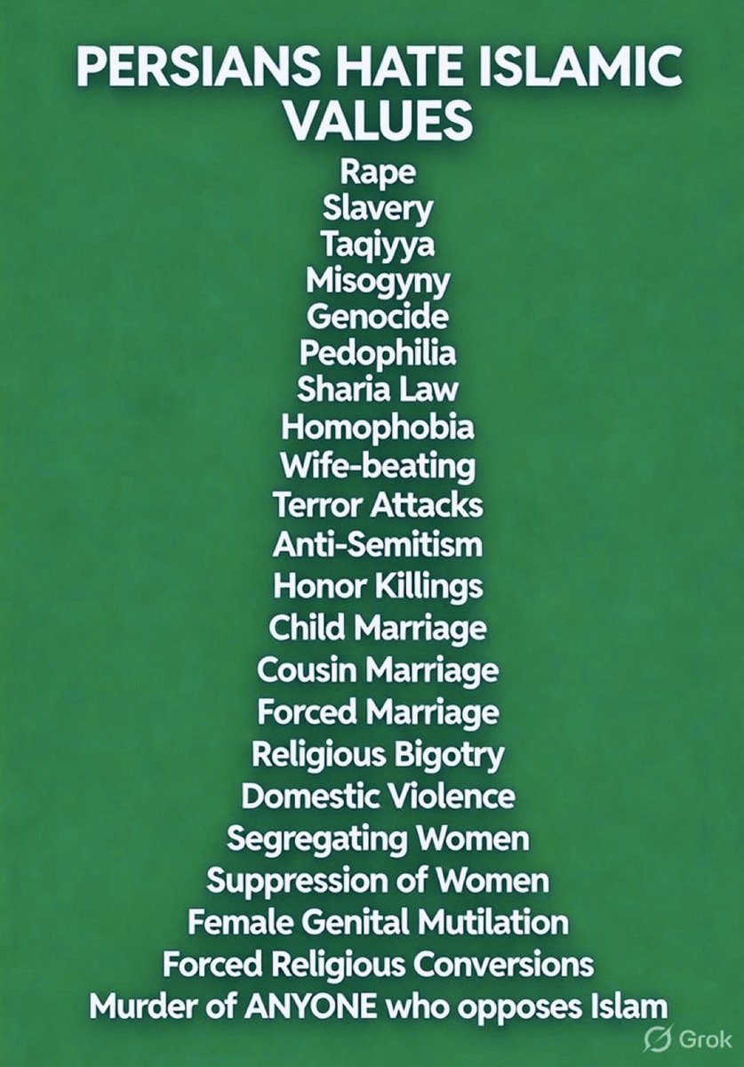 JustAnIranianIr's tweet photo. Iranians are rejecting Islamic values !

Islamic values aren’t compatible with Iranian culture ! https://t.co/X1xOZf40rr