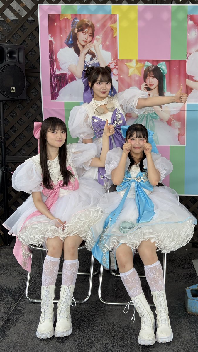 _kata_san's tweet photo. 「いぎなり東北産『いぎなりベスト』リリースイベント」2026.08.01宮城・仙台駅前EBeanS

5人と撮ってるみたいでなんだかお得なショットでした👍

#いぎなり東北産 
#橘花怜🩷
#藤谷美海🩵
#北美梨寧💜
( #葉月結菜💙)
( #吉瀬真珠💚) https://t.co/sp2kAl86pO