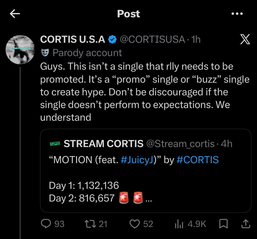 JUpick53308's tweet photo. If you can't handle the page just close it! It's always use as personal acct rather than a Fanbase Acct.(COER's follow you coz finally a US Fanbase but na lots of disappointment) 

Follow FANBASE who truly help Cortis &amp;  Coer!! https://t.co/9Z2x02rHUH