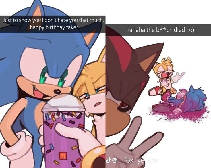 kings7823's tweet photo. Sonic: Well, atleast I can see Maria and Shadow can't. >:) https://t.co/Lwvv4KolW0