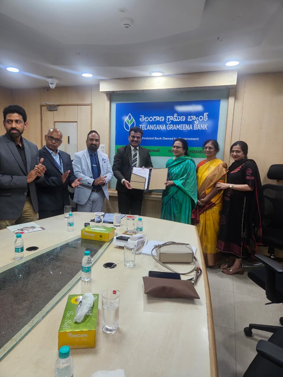 ALEAP93's tweet photo. Strengthening Partnerships for Inclusive Growth

ALEAP and Telangana Grameena Bank exchanged an MoU to strengthen financial access, institutional collaboration, and opportunities for women-led enterprises, contributing to a stronger and more inclusive MSME ecosystem.

#ALEAP #TGB https://t.co/1nR2NzN2wA