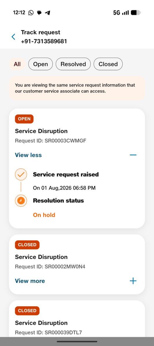 AmanJn_'s tweet photo. @JioCare @JioCare @_MukeshAmbani From 1st of August it is on HOLD , Don't be oversmart to guide me how to check the status. https://t.co/kSXrKPU0XA