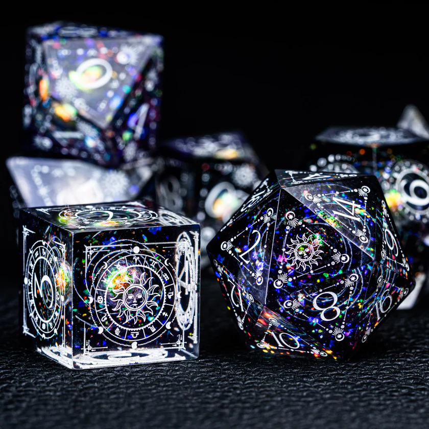 urwizards's tweet photo. Your party finds a set of dice that looks like it already knows the ending.
Galaxy resin, tarot engravings, and a little cosmic trouble in every roll.

#dnddice #ttrpgdice #dicegoblin #dungeonsanddragons #tarotdice #galaxydice #dicecollection https://t.co/dvfnqtAv93