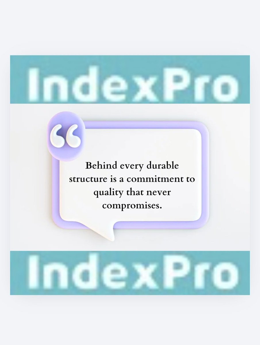 Indexproltd's tweet photo. "Success is not built overnight. It is built every day through consistency, quality, and a commitment to excellence."

Monday is a reminder that every great achievement starts with a strong foundation. Stay committed to quality, remain consistent, and let every action move you closer to your goals.

#MondayMotivation 
#IndexPro 
#QualityFirst
