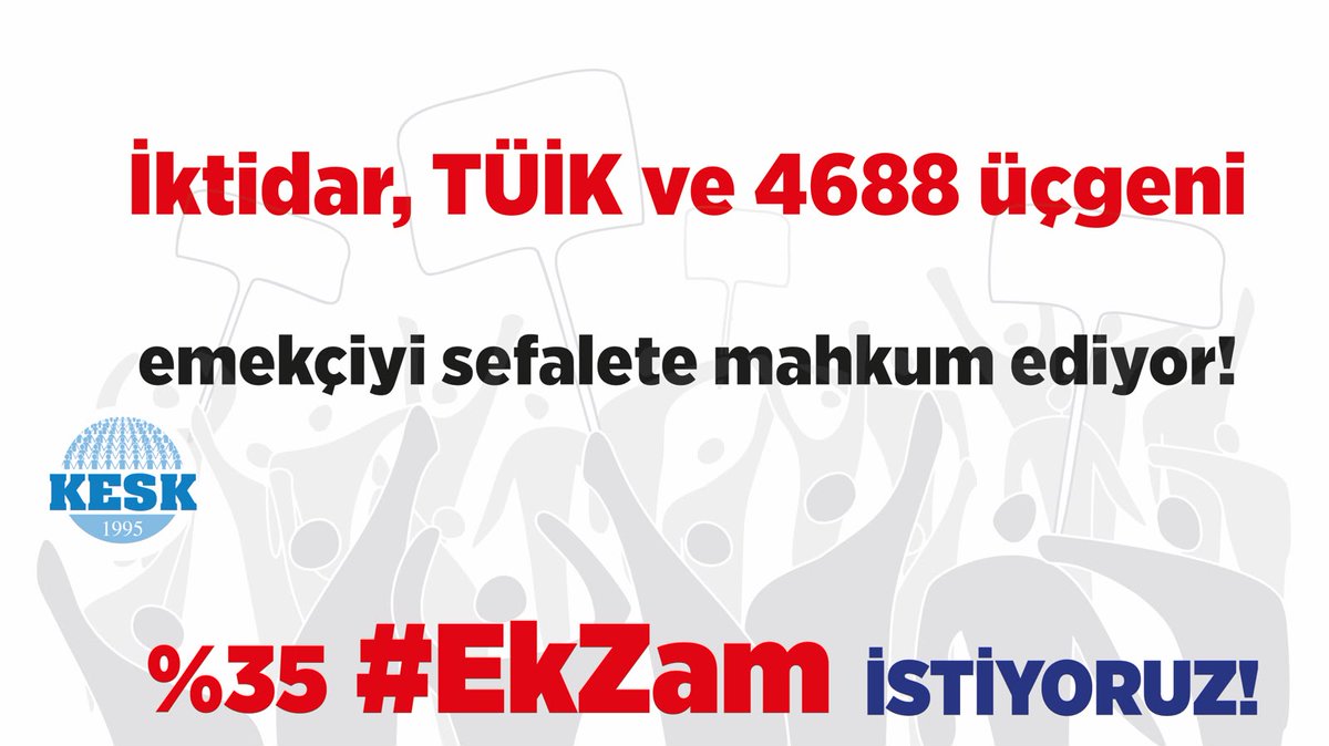 BTSGENELMERKEZ's tweet photo. 👉Yoksulluğu kader gibi gösterenlere karşı sesimizi birleştirelim.
%35 #EkZam İSTİYORUZ! HAKKIMIZDIR!

👉İNSANCA YAŞAM HAKKIMIZA HEP BİRLİKTE SAHİP ÇIKALIM!

@tcbestepe
@TBMMresmi
@HMBakanligi
@memetsimsek https://t.co/hhU2V2oZb1