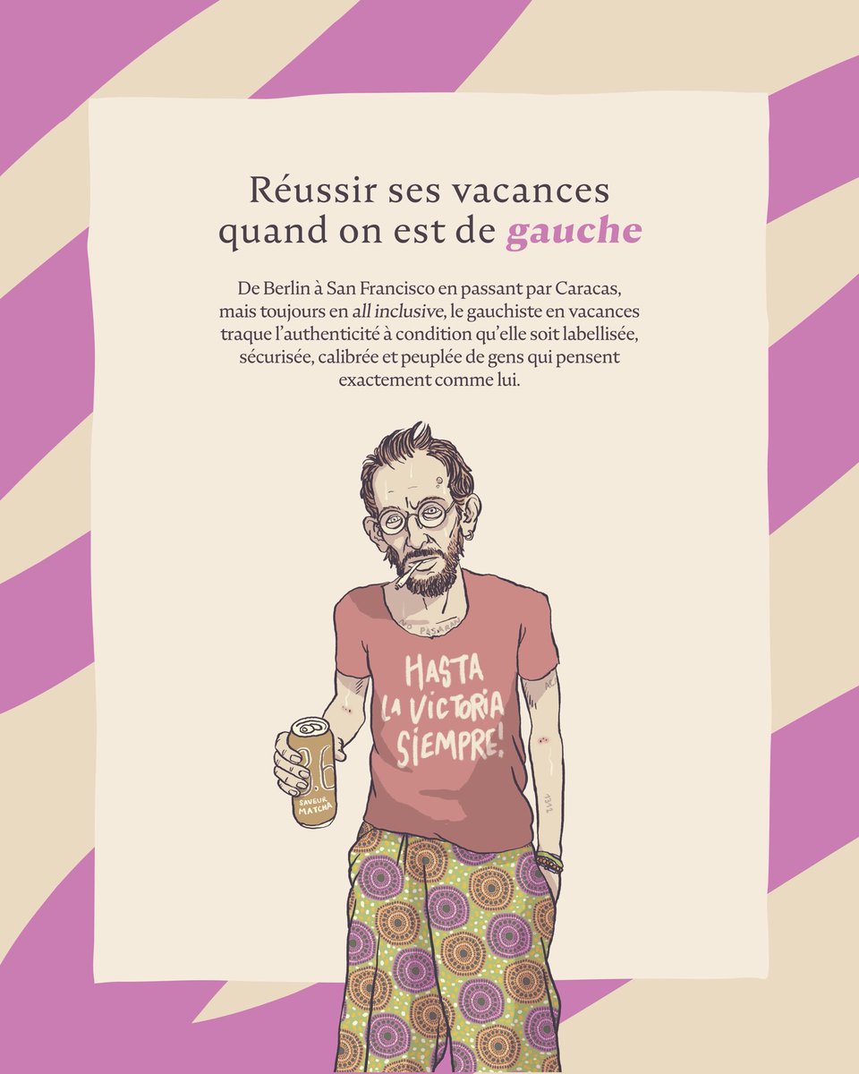 MagLincorrect's tweet photo. 🔴Réussir ses vacances quand on est de gauche

De Berlin à Caracas, mais toujours en all inclusive, il traque l’authenticité à condition qu’elle soit labellisée, sécurisée, calibrée et peuplée de gens qui pensent exactement comme lui.

En kiosque :⬇️
🔗https://t.co/Pc4KKkzgaC https://t.co/sArltTlH24