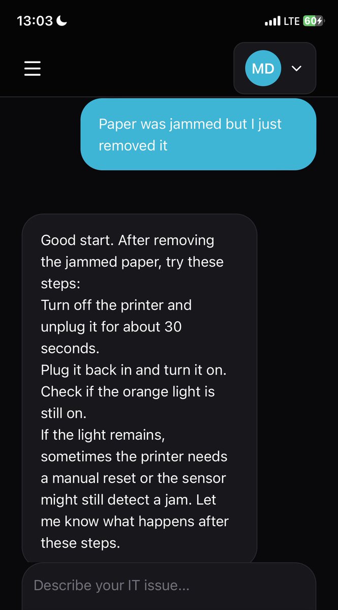 muaztheavgeek's tweet photo. Nuci just legit helped me fix my office’s printer! 😂

https://t.co/xcOl882v0D https://t.co/UbRpp1J13c