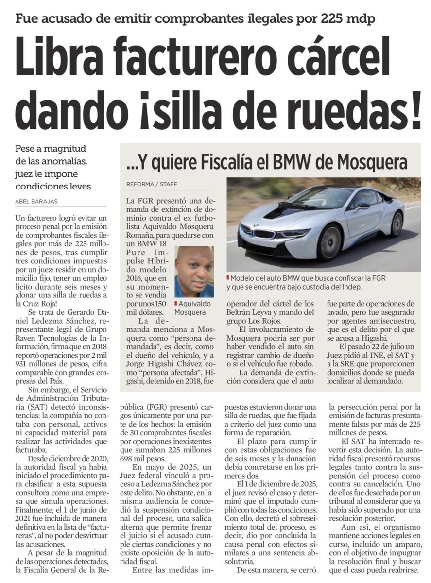 JoseMarioMX's tweet photo. Un hombre acusado de emitir facturas falsas por más de 225 millones de pesos evitó la cárcel: fijó domicilio, consiguió empleo y donó una silla de ruedas. Seis meses después, el proceso quedó cerrado. Mientras tanto, miles de personas pobres siguen presas sin sentencia, sin defensa adecuada y, en muchos casos, sin que se haya probado siquiera que cometieron un delito.

No indignan las salidas alternas. Al contrario: demuestran que el sistema sí sabe ser racional, evitar la prisión y buscar soluciones distintas al encierro. Lo insoportable es que esa justicia flexible aparece cuando el acusado tiene recursos, abogados y estructura; pero se vuelve ciega, lenta y despiadada cuando frente al juez hay una mujer humilde, un joven marginado o alguien que no puede pagar su libertad.

La cárcel mexicana no siempre encierra a quien más daño hizo. Muchas veces encierra a quien menos pudo defenderse. A unos les cuentan las garantías; a otros, los barrotes. El escándalo no es sólo la silla de ruedas. Es descubrir que, en México, la justicia puede ser humana, pero todavía decide con quién.