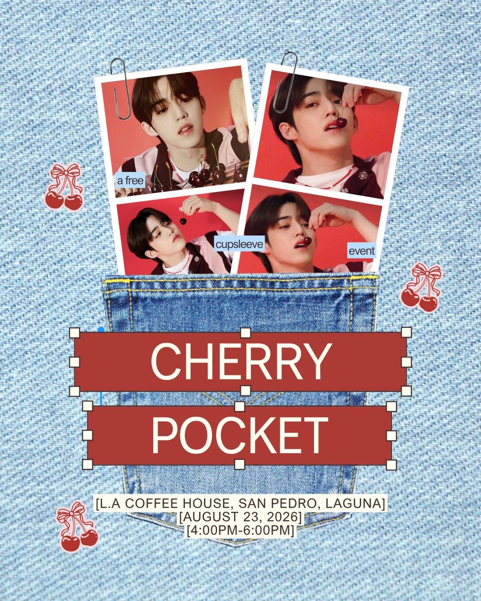 gyuishan's tweet photo. cherry pocket! 🍒
一 a free seungcheol birthday cupsleeve event

📅 august 23, 2026 —4:00pm-6:00pm
📍 L.A Coffee House, San Pedro, Laguna

register here: https://t.co/zLyp43NSue

#cherrypocket #seungcheol #승철 #scoups
#에스쿱스 #svt #seventeen #세븐틴 https://t.co/WudQ8YOpHR
