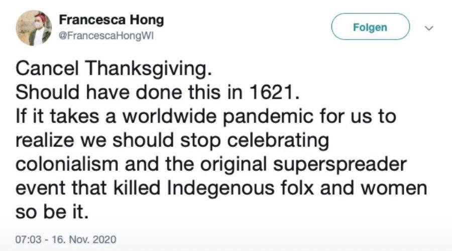 VickiMcKenna's tweet photo. Francesca Hong wants you to know she flat out UNSTABLE. First, she wants to cancel Thanksgiving. She had an anxiety attack over WHITE PEOPLE at a Culver's .  She thinks Valentine's Day is about capitalism. She once publicly flipped out over an empty PEPPER GRINDER--and she has admitted to being a suicidal, bi-polar who was into "cutting".  Oh, and she could not keep a Ramen restaurant in business for any length of time--and needed her parents to bail out her $30k credit card debt. JUST MAYBE she shouldn't be in charge of a $116 BILLION state budget? @wisconsin_now @EricJBott @BrianSchimming @TomTiffanyWI