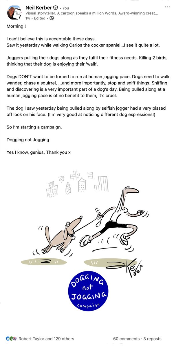 Kerber_cartoons's tweet photo. The greatest Campaign @dog_rates @realDogsHouse @dog @annawebbdogs ⁠@rachelspenceruk @yourdog @dog_feelings #Dogs @milesellingham @JaneCommon @DamnnCham @DogSolutions @MagazineDog https://t.co/fs56zFauSq