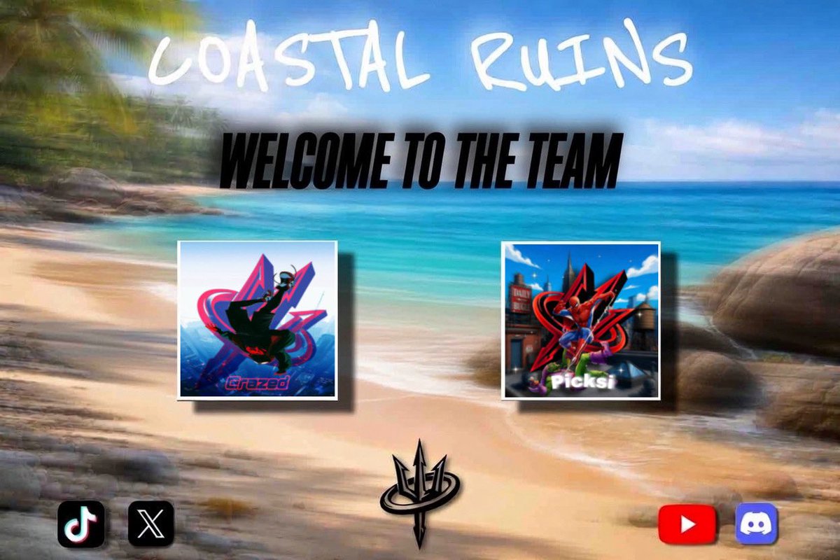 CoastalRuins's tweet photo. Introducing our Newest Members of the Team! 

🎯: @Crazeduh 

📹: @MeePicksi 

#CoastToCoast #CoastalSZN https://t.co/nKZkFzmav2