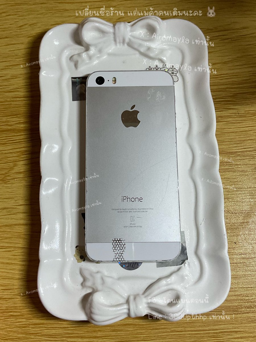 Airomayla's tweet photo. ♡𓈒⠀⠀iPhone 5s sillver 16gb ML33

　❨𓈒 990 ฿ 𓈒❩⠀⠀free shopping 

Details ✿ สแกนนิ้ว รี ได้ปกติ ( ˶˙ᵕ˙˶ ) ถ่ายรูปได้สวยมากก กเครื่องเนียนกริบโหลดแอพได้ Airdrop ได้แฟลซออก เข้า Icould ตัวเองได้ปกติ
Dm https://t.co/sXltnlV93y 

#ไอโฟน5s #ไอโฟน5 https://t.co/dpdHOceK41