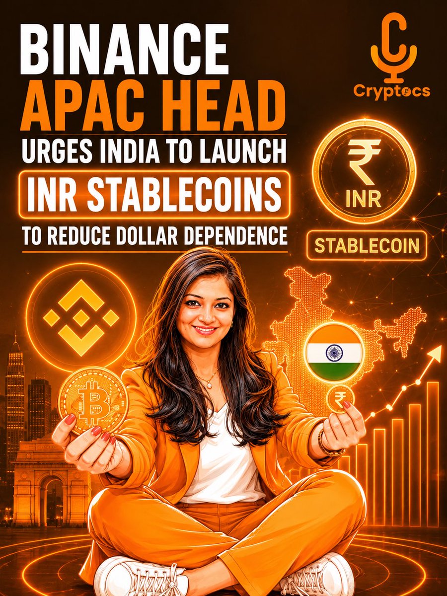 cryptocsindia's tweet photo. Could an INR Stablecoin reduce India’s dependence on the US dollar?

Binance APAC Head SB Seker believes regulated rupee-backed stablecoins could lower forex risk and strengthen blockchain payments. The debate has begun. 🚀 

#Bitcoin #Crypto #Stablecoin #India #Blockchain https://t.co/bDZJnftZAY