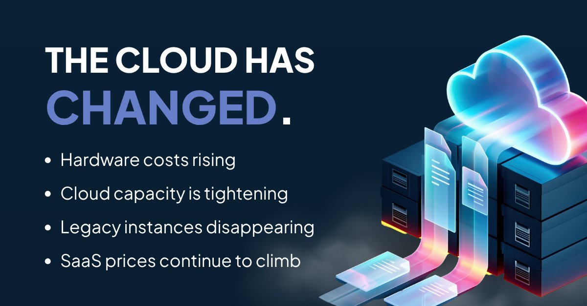 N3TTech's tweet photo. Rising Infrastructure Costs Aren’t A Blip — They’re A Reset. https://t.co/5SIDQm8il9

Great article about how cloud computing has changed since AI's birth. Worth a read.

☁️ Hardware costs are rising.
☁️ Cloud capacity is tightening.
☁️ Legacy cloud instances are disappearing.
☁️ SaaS prices continue to climb.

#CloudComputing #PrivateCloud #ITStrategy #AI #Infrastructure #DigitalTransformation